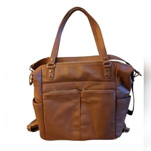 Mominside leather diaper bag